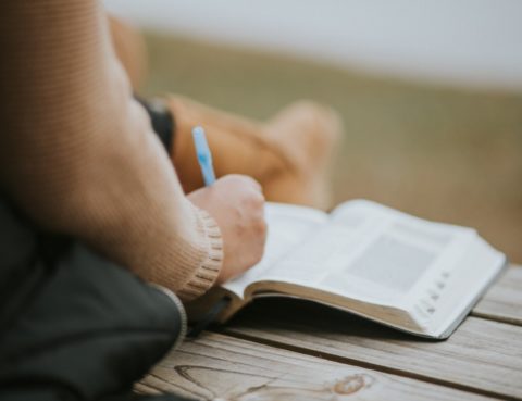 A person studying the Bible